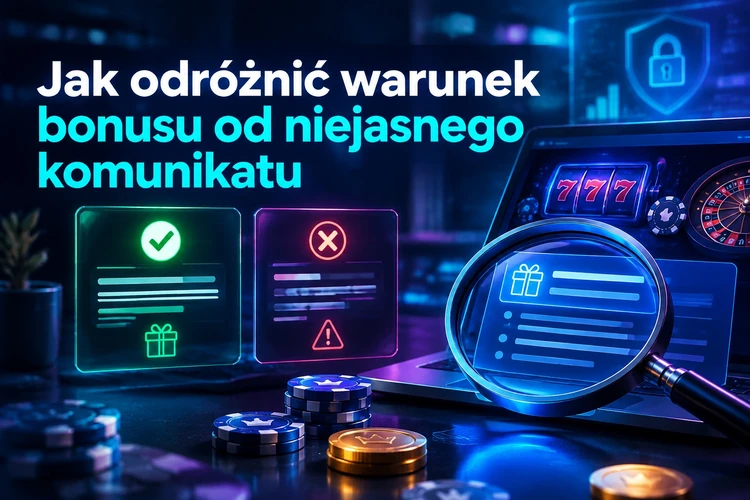 Jak odróżnić warunek bonusu od niejasnego komunikatu