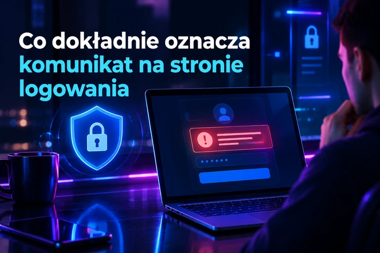 Co dokładnie oznacza komunikat na stronie logowania