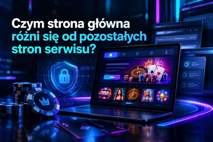 Czym strona główna różni się od pozostałych stron serwisu?